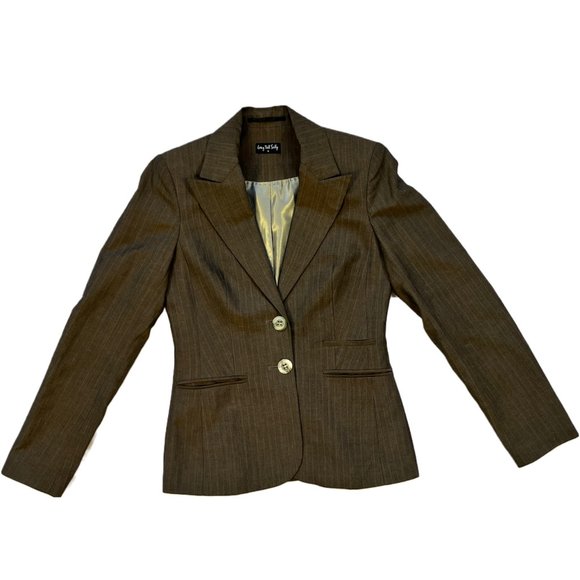 TALL Long Tall Sally UK Linen Blend Blazer Sz UK 10 (US 6) - Picture 6 of 15